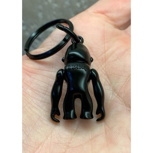 Kipling Black Metal Robot Monkey Key Ring Charm NEW - Picture 2 of 2
